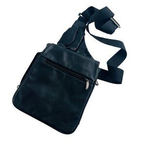 Travelon Sling Bag Nylon Crossbody Multiple Pockets Travel Black